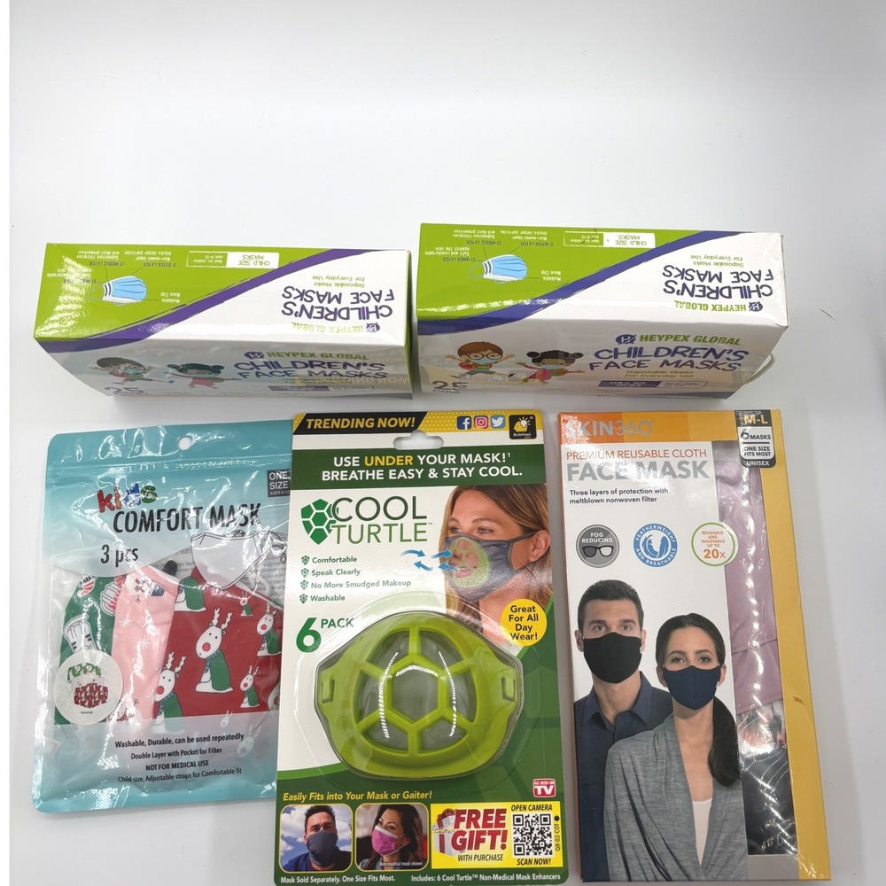 Keyper‎ Global Kids Cloth Mask Multi Pack Lot Cool Turtle Mask Enhancer School